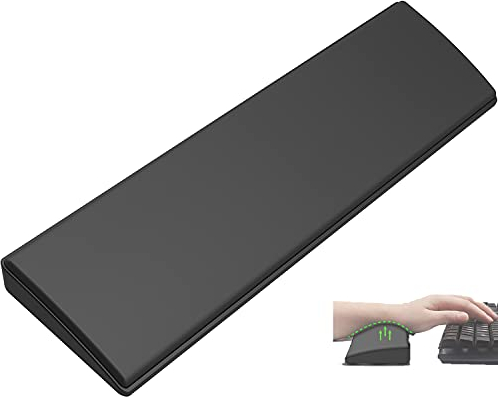 LexonElec x ATTACK SHARK Poggiapolsi Tastiera 61 Tasti, Ergonomico, Schiuma Memory, Base Antiscivolo in Gomma, Morbido, Resistente, In Pelle Sintetica – Per Gioco, Ufficio, Uso Prolungato