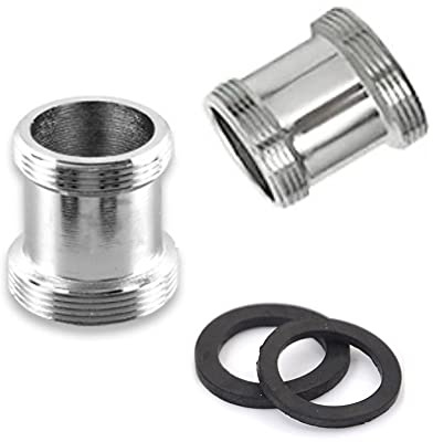 HATOOLHA® Wasserhahn-Adapter aus Messing, 22 mm NPT männlich auf männlich, 2 Stück, Wasserhahnbelüfter für Spültischarmaturen und Wasseraufbereiter (M18 - M22)