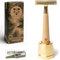 ANYMALE® Safety Razor Maple Wood Gold - Women's Set with 5 Astra Blades and Stand - Plastic-Free Razor