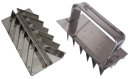 Fornoservice - Stampo professionale per pane a forma di spiga in acciaio inox 15x8 cm, con impugnatura