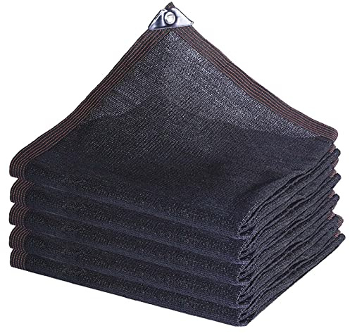 Malla Sombreadora Tela De Sombra Para Invernadero Con Ojales Tasa De Sombreado Del 85-95%, Para Estanque Cubierta Patio Planta Flor Gallinero Cochera. (Negro 12-Pin / 10m * 15m / 32.8ft * 49.2ft)