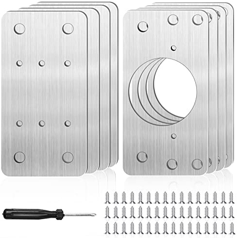 8 Stück Scharnier Reparaturset, 9×5cm Reparaturstück für Seitenscharnierplatte Schranktür Reparaturplatte Reparatur Platte, Schrankscharnier Scharniere, Hinge Repair Kit, Schrankscharniere