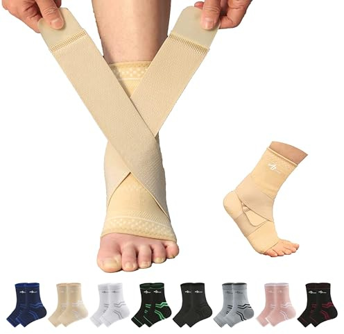 ABIRAM Tutore per caviglia (coppia), supporto per arco, poggiapiedi, tendinite, fascite plantare