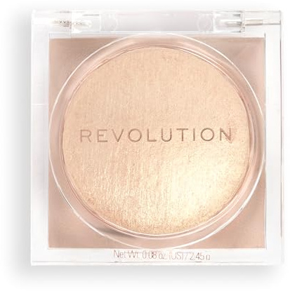 Makeup Revolution Beam Bright Highlighter - Puder-zu-Flüssig-Formel für ein Strahlen im ganzen Gesicht, 5 Atemberaubende Farbtöne: Bronze Baddie