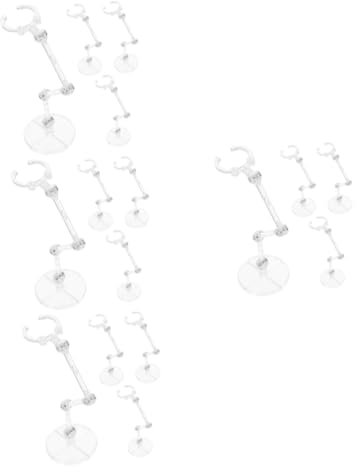 Toyvian 16 Stk Puppenständer Puppenbeinständer Actionfiguren-Basis Ausstellungsregale Modelle Modell-Displayhalter Unterstützung für Actionfiguren Handbuch Baby Zubehör Marionette
