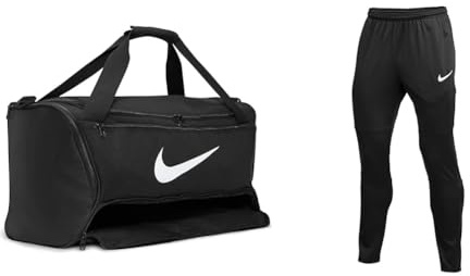 Nike, Brasilia 9.5, Durchschnittliche Trainingsbeutel, Schwarz/Schwarz/Weiß, 60Lt, Unisex Erwachsener & Herren Hose Dry Park 20, Black/Black/White, M, BV6877-010