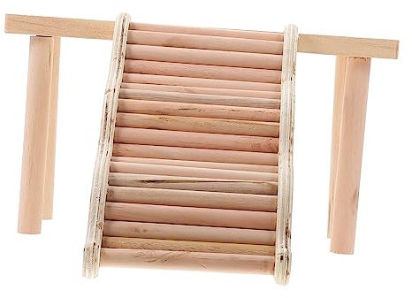 Parliky Hamsterplattform Holzspielzeug mit Stabiler Leiter Bissfestes Kletterspielzeug für Hamsterkäfig Multifunktionale Haustier Landschaftsdekoration Fördert Bewegung und Stressabbau