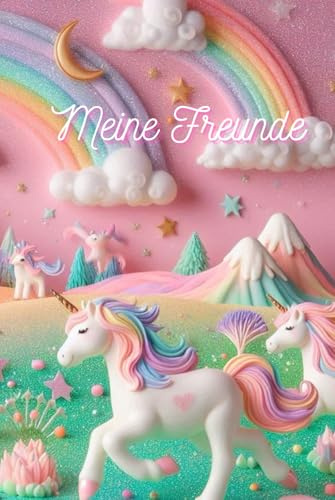 Meine Freunde: Schulfreunde - EINHORN: ein Album für meine Freunde, Geschenk für Schultüte Einschulung, Schulanfang (Freundebuch Schule)