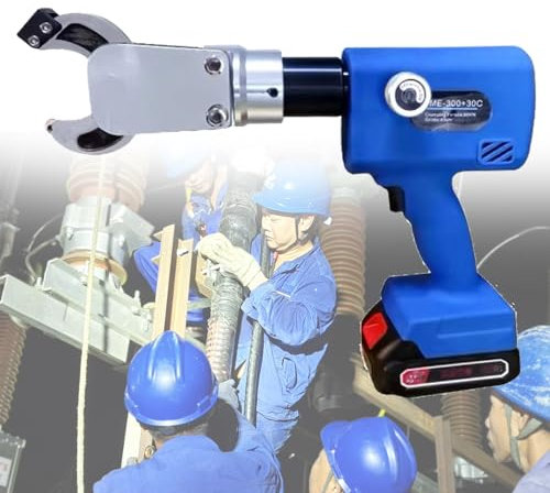 VNATWGOO Coupe-CâBle éLectrique Hydraulique, pour Aluminium, CâBle en Cuivre, Outil De Coupe éLectrique pour CâBles BlindéS, Coupe-Fil Alimenté par Batterie, pour Travaux D'éLectricité,A