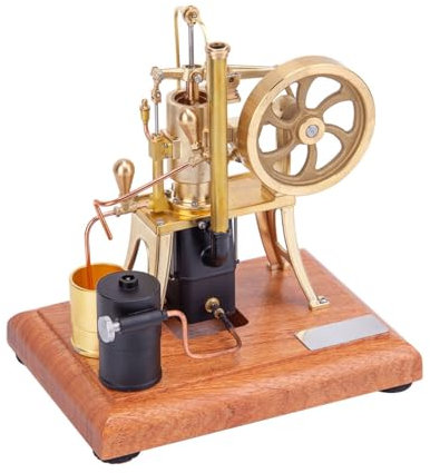 HOPBLOCK Stirling Engine Motor, R01 1/12 Maßstab Heißluft Stirling Motor Modell, Wassergekühlt Externer Verbrennungsmotor Bausatz Physisches Modell Pädagogisches Spielzeug