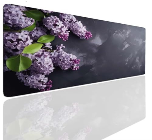Tapis de Souris Gaming XXL 140x70x0.4cm Tapis Souris Gamer Flower Mouse Pad Mat Caoutchouc Antidérapante Mousepad Haute Précision et Vitesse, sous-Main Résistant, Tapis Bureau pour Claviers, PC S-385