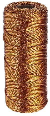 sourcing map 328 Feet/109 Yards Metallic Cord Copper Twine 1.5mm Thread String for Crafts Gift Wrapping Christmas Decoration Hanging Tag