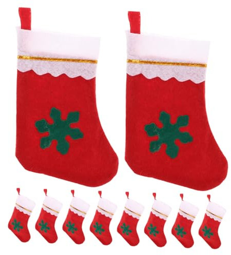PRETYZOOM Weihnachtsstrümpfe Zum Aufhängen Kleine Stoffsocken Für Dekoration Und üßigkeiten Zufällige Designs Ideal Für Weihnachtsbaum Und Festliche Anlässe
