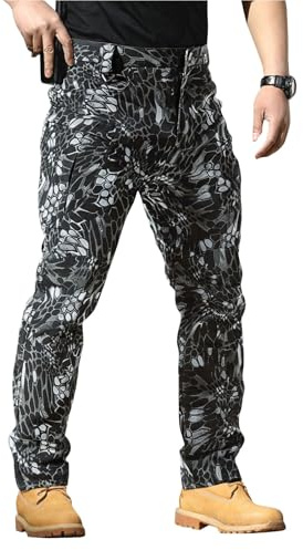 Generisch Baggy Jogginghose Herren Golfhose Outdoorhose Laufhose Tarnhose Latzhose Jeans Arbeitshose Mückenschutz Kleidung Schwarz Sporthose Y2K Clothes Men Stoffhose Elegant Militär Jacke Trekking