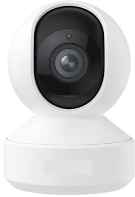 KVBRUI Telecamera IP WiFi da 5 MP, Baby Monitor da Interno 2,4 G/5 G, Telecamera di Sicurezza PT Zoom, Audio bidirezionale, telecamere di sorveglianza(UK Plug,8MP White)