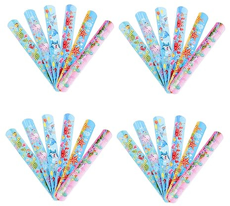 BESPORTBLE 40 Pièces Bracelets à Claquer Animaux Marins Bracelets Décoratifs pour Garçon Fille pour Fêtes et Activités Manuelles