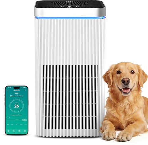 Alphaappliance Air Purifiers for Home, 360°Air Purifier with HEPA Filter | 4+1 Modes, App Control Air Purifier for Smoke, Pet Dander, Odors, Pollen, Dust Remove, AP003