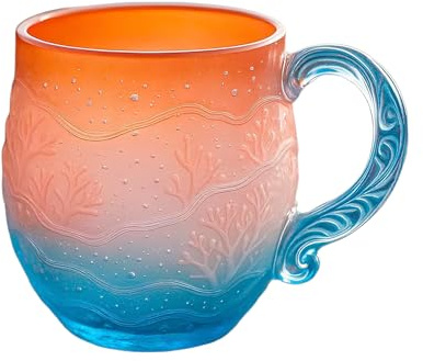 Lindas tazas de café | Taza de mar y puesta del sol 355 ml, taza de bebida a prueba de fugas | Para café, té, leche, escritorio, cocina, oficina, estudio, hogar, camping, dormitorio