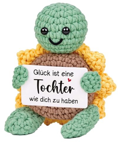 CheriGift Mutter Tochter Geschenk, Handgemachte Schildkröte Figuren | Geschenk für Tochter von Mama zum Geburtstag, Abschluss, Bestandene Prüfung, Weihnachten 2.8x2x3.9 inches
