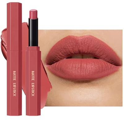 Rouge à Lèvre Mat Velour, Lipstick Longue Tenue,Anti-Transfert for Femme-02 | Brillant à Lèvres Mat Velours, Lipgloss Haute Pigmentation, Finition Flou, Non-Sticky, Quotidien, Maquillage pour Femme