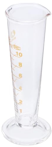 Ipetboom Vaso Medidor de Vidrio de Laboratorio 10 Ml Transparente Escala Visible, Mini Vaso Medidor para Líquidos de Cocina y Experimentos Científicos, Accesorios de Color Color Aleatorio