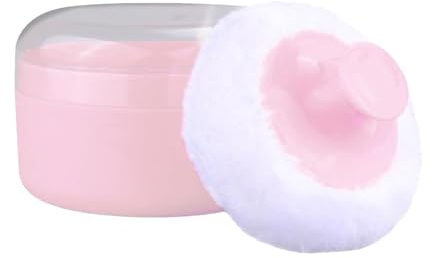 Babypuder Puderdosa Med Puff Kroppspuder Puff Applicator | För Nyblivna Föräldrar Dagmammor Ammande Mödrar Badrum Resa