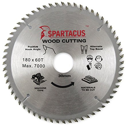 Spartacus Wood Cutting Circular Saw Blade 180mm x 30mm Bore 60 Teeth
