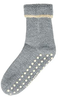 ESPRIT Damen Stoppersocken Cozy W Hp Wolle rutschhemmende Noppen 1 Paar, Grau Mid Grey Melange 3530, 39/42 EU