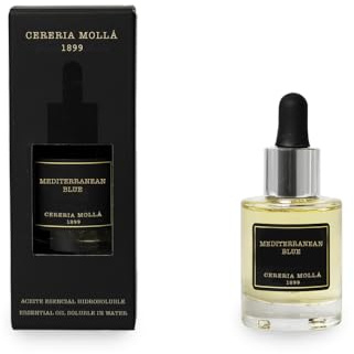 CERERÍA MOLLA 1899 | Aceite Esencial Mediterranean Blue | Frasco de Cristal con Cuentagotas | Fragancia Delicada | Perfecto para Difusores y Quemadores | Premium | 30ml