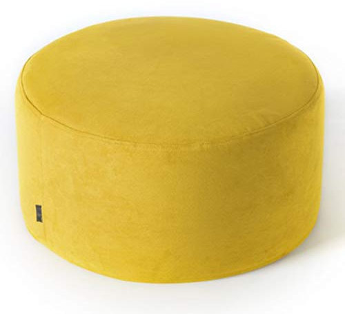 Sitzhocker Hocker Polsterhocker ,Home Fabric Round Sofa Hocker Fußschemel, Bekleidungsgeschäft Trying Shoes Low Stool, Wohnzimmer Schlafzimmer Bedside Ottomans ( Color : Yellow , Size : 60*35cm )