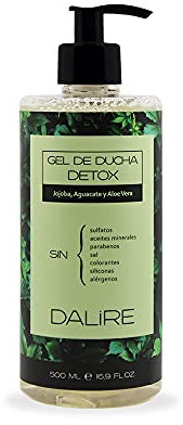 Gel de ducha sin sulfatos Dalire BIO 500ml para TODO TIPO DE PIELES. Sin Parabenos, Sin Sal, Sin tóxicos