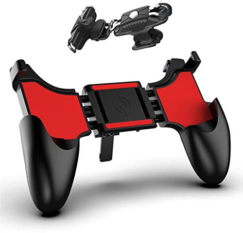 Manette PUBG Mobile Game Contrôleur avec Gâchette, KingTSYU Manette de Jeu pour Téléphone iPhone/Android Phone, Poignée pour Joystick de Jeu de Téléphone for PUBG/COD/Call of Duty