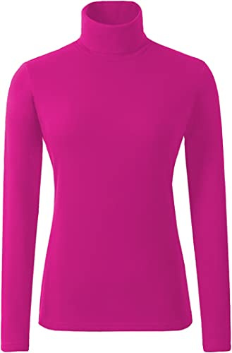 Ladies Polo Roll Neck Tops Long Sleeve Turtle Neck Plain Jumpers for Women Top T Shirts UK Plus Size 8 to 26.