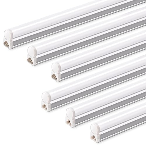 Barrina T5 LED Leuchte 117cm, 20W 2200lm 6500K Superhelle Weiße Kellerlampe LED Röhrenlampe für Küche Wohnzimmer Schlafzimmer Esszimmer Balkon Flur Garage Keller, Anschließbar, Fest Verdrahtet, 6er
