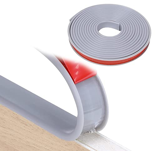 Nastro autoadesivo per bordi mobili a forma di U da 5 m, larghezza interna 20 mm Protezione bordi pieghevole in TPE flessibile,per protezione e riparazione di tavoli, armadietti, grigio