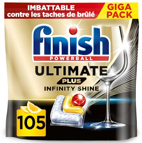 Finish Ultimate Plus Infinity Shine Pastiglie Lavastoviglie Limone 105 Tabs Bulk Buy