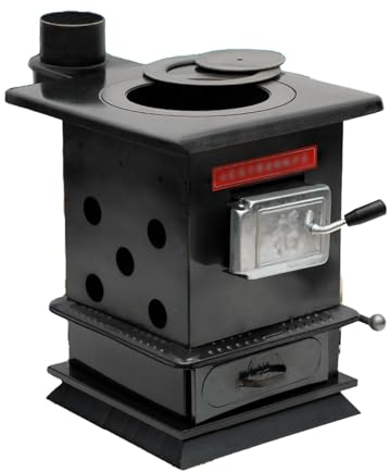 GUAWJRZDP Poêle à Bois, Chaudière à Bois, Combustion Efficace, Facile à Utiliser, Camping en Plein air, Chauffage d'hiver, Pique-Nique, Chasse, Voyages