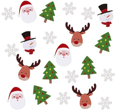BHGT 100 Stücke Streudeko Weihnachten Konfetti Weihnachtsdeko aus Papier Merry Christmas Tischdeko Weihnachtsbaum Schneeflocken Elch Weihnachtsmann Schneemann Weihnachtsparty Deko