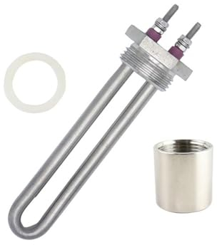 DN25 Stainless Steel Immersion Heating Element with 1BSP Thread 32mm Water Heater Element 220V 500W/800W/1000W (Color : Heater Thread, Size : 220V_500W)