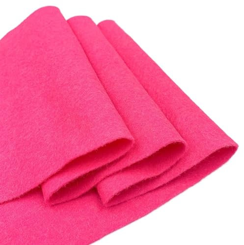TIYGHI Filz Gewebe Weicher Filzstoff, Vlies-Filzstoff, Blatt, Patchwork, DIY, Nähen, Puppen, Basteln, Zubehör, Material, 1,4 mm dick (Color : Rose pink(20X90cm))