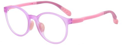 ACMPOOFDD Kids Blue Light Blocking Glasses For Girls And Boys Computer Blue Light Blocking Eyeglasses For Age 4-13 (Pink)
