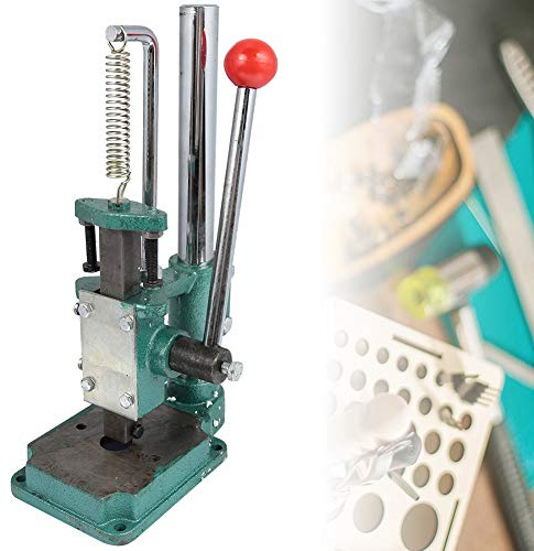 Máquina de Prensa Manual Pequeña, Máquina de Prensa Manual de Escritorio, Máquina Punzonadora, Engarzadora para Remache de Cuero, Botón a Presión, Ojal, Ojal, Perforadora de Ojal