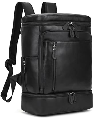 LUUFAN Echtes Leder Rucksack Umhängetasche für Männer Frauen Casual Daypack Laptop Rucksack Business Travel Outdoor Tasche