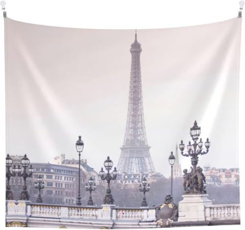 Sxakswol Wandteppich Groß Paris Wandteppich 200x150 Wandbehang Frankreich, Tapisserie 3D Wandtuch Aesthetic Wandteppiche für Wohnzimmer Schlafzimmer Wohnheim Wanddeko a-4985