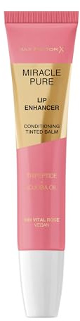 Max Factor Miracle Pure Lip Enhancer, feuchtigkeitsspendender Lipgloss, verjüngende Formel mit Jojobaöl und Tripeptid, glossy Finish, Fb. 040 Vital Rose