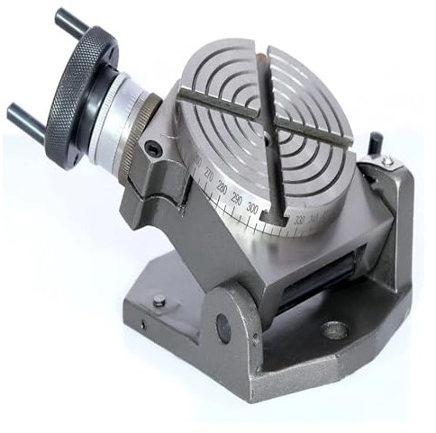 Rotary Table 4inch/100mm Horizontal Vertical Rotary Table 4-Slot Rotary Table for Milling Machine MT-2 Rotary Table for Milling