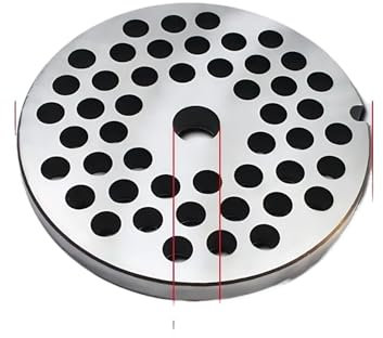 CINDTRGA Accessori for tritacarne da 32 Pollici, Lama in Acciaio Inox, Piastra di Uscita della Carne, Tipo 32 (Diametro Uscita Carne 8 mm)