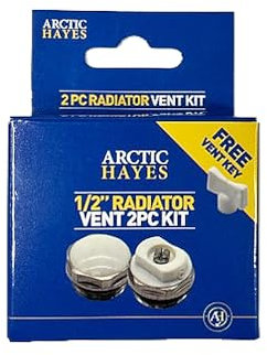 Arctic Hayes AHRVK3 Radiator Vent, Silver, 1/2 inch, Set of 2 Pieces