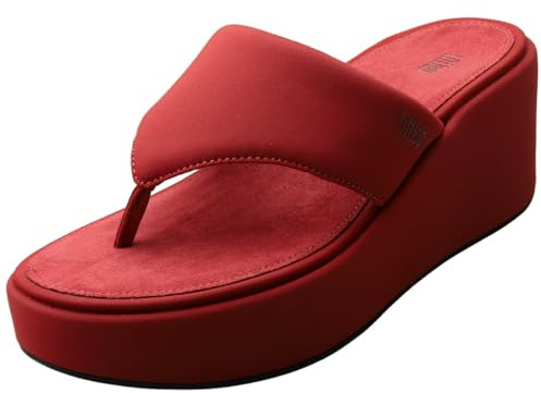 Fitflop Platfforms, sandali da donna con zeppa e punta a punta, colore bacca bruciata, taglia 38, Bacche bruciate, 5 UK Narrow