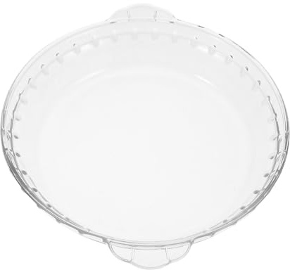 MUCKLILY Kleiner Mittagsteller aus Glas Antihaftbeschichtet mit Gewelltem Rand für Obst und Desserts Geeignet Trockenobstteller Backblech Servierteller Ofenfeste Kuchenform für Diverse